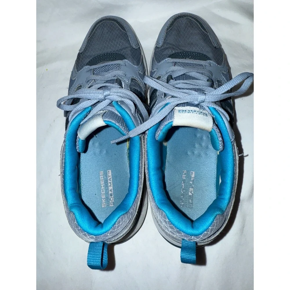 Skechers GOrun Go Trail 128719 Blue Grey Athletic Running Shoes Womens 9